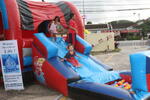 Kids playing on the jumping castle